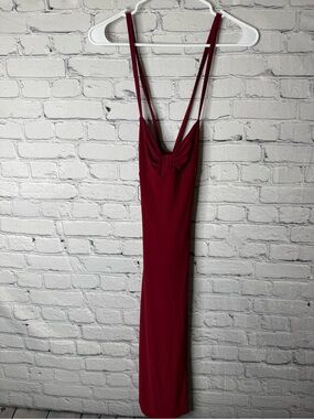 AYM burgundy body con dress size small